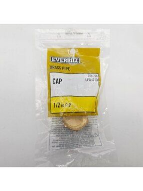 Everbilt Brass Pipe Cap 1/2 In FIP LFA-819 Plumbing Fitting